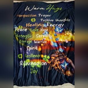 Warm Hugs Inspirational Blanket - Multicolor